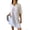 White, variant on Solid Color V Neck Faux Linen Dress Loose Casual Dresses for Women Summer Midi Dress