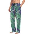 thumbnail image 4 of Men's Pajama Pants with Pockets Sleepwear Lounge Pants Stretch Casual Cheetah Leopard Tropical, 4 of 6