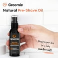 thumbnail image 3 of Groomie Natural Pre-Shave Oil for Men and Women, Plant Based Shaving Oil, Lemongrass & Marjoram, 1 oz, 3 of 7