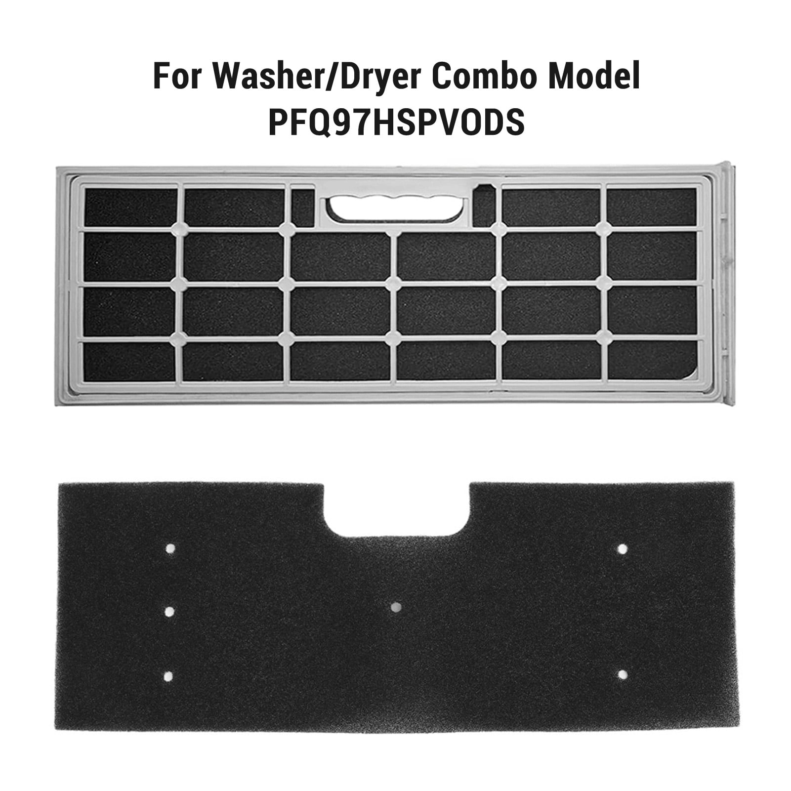 M Buder 4pcs WH01X35719 Lint Filter Washable Reusable Enhanced Filtration Performance Replacement Parts for GE Washer Dryer Combo Models PFQ97HSPV0DS (9.06 inches / 23 cm)