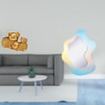 thumbnail image 2 of Figura de cerdo decorativa de escritorio, resina, arcoíris, acrílico, espejo, de pared ondulado, diseño creativo de animal, ideal para la ofi, 2 of 8