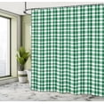 thumbnail image 4 of Ambesonne Fashion Shower Curtain, Greenish Gingham Plaid Art, 69"Wx70"L, Forest Green White, 4 of 4