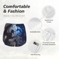 thumbnail image 4 of Balery Black And Blue Lightning Dragon Pantalones cortos deportivos para mujer con forro y dos bolsillos, elásticos, para entrenamiento, gimnasio, yoga-Small, 4 of 7