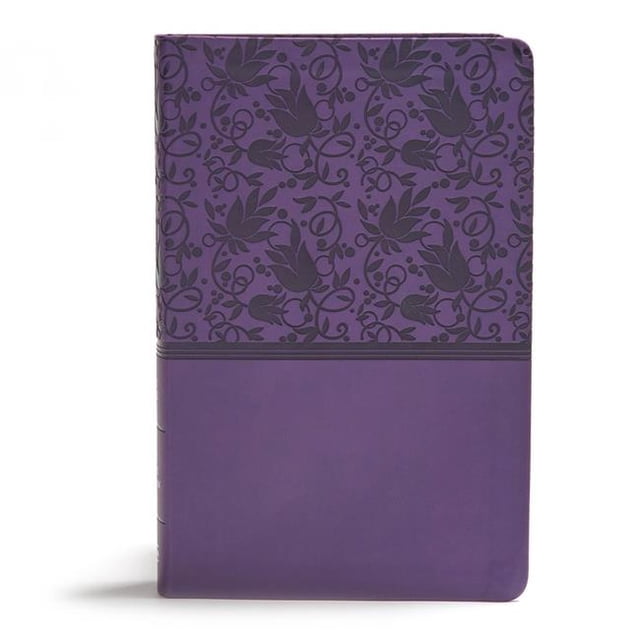 Bible de Référence à Imprimé Géant KJV, Cuir Violet Toucher Indexé