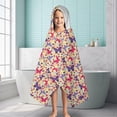 thumbnail image 6 of Butterfly Colorful Wing Pattern Hooded Bath Towel，60"x35" for Ages 3 To 12 Kids, Quick Dry Lightweight Soft Microfiber Hood Beach Towel Cover Up for Kids, 6 of 7