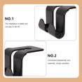 thumbnail image 4 of WRITWAA 4Pcs Universal Car Back Seat Hooks Compact Black Headrest Hangers for Extra Storage, 4 of 8