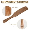 thumbnail image 5 of 5pcs Wooden Spatula Set Wood Spoons For Cooking, Spurtles Wood Kitchen Natural Teak Utensils, 5 of 5