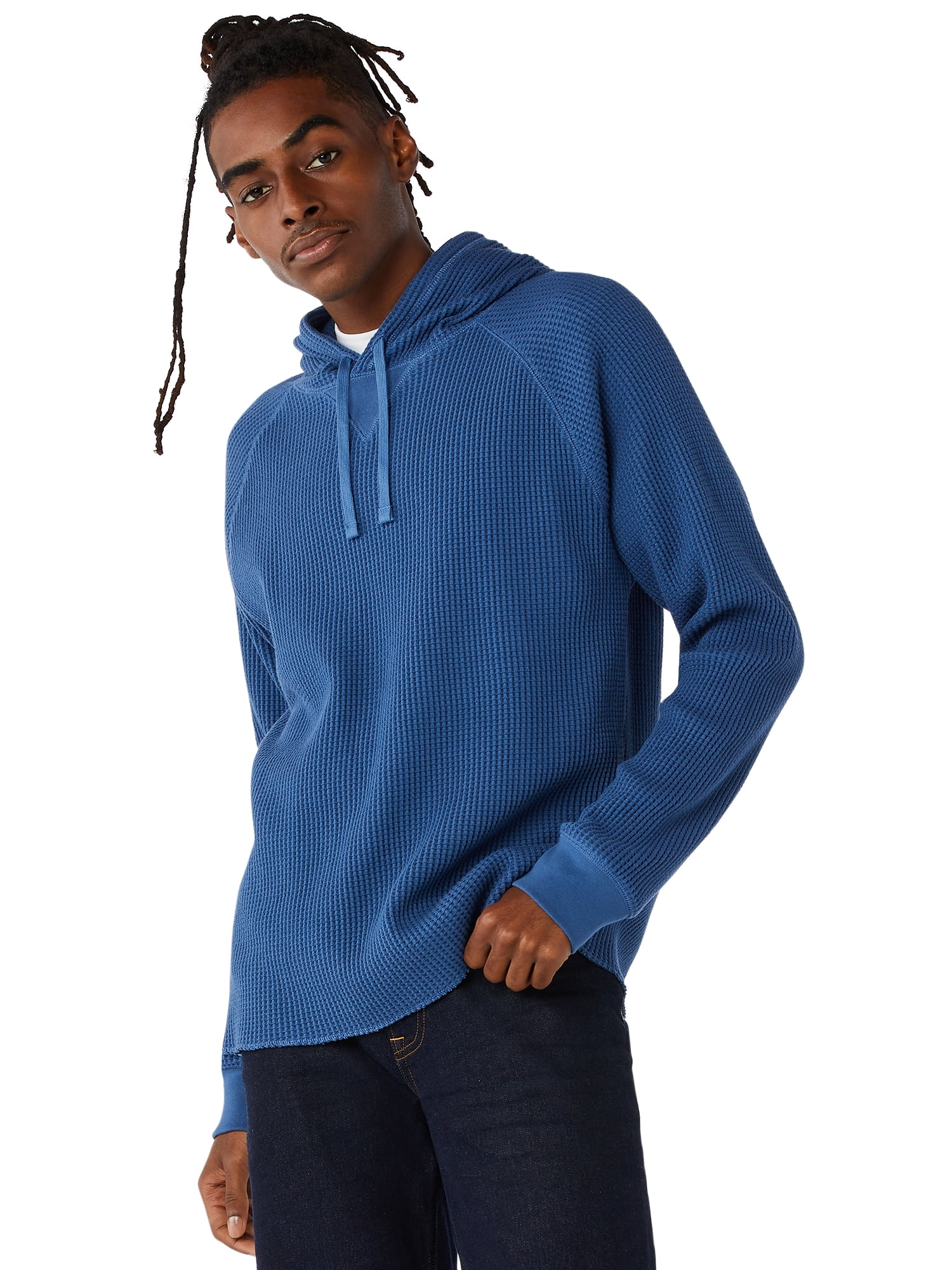 Free Assembly Men's Waffle Knit Hoodie 