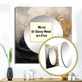 thumbnail image 3 of Designart "Arabic Woman In Black And Gold" Abstract Painting Square Mirror For Wall Decor - Large Beige Square Mirror Printed Wall Decor - Modern Square Living Room Mirror, 3 of 5