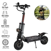 Cleytro Electric Scooter Adult 5600W Dual Motor with Seat,Top Speed 50mph, Foldable Commuter E-Scooter