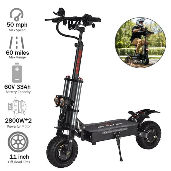 Cleytro Electric Scooter Adult 5600W Dual Motor with Seat,Top Speed 50mph, Foldable Commuter E-Scooter