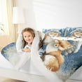 thumbnail image 4 of jejeloiu Wildlife Fox Queen Comforter Set,Ink Painting Graffiti Bedding Sets,Orange Blue White Bedding Comforter Set For Boys,Super Cozy Room Decor Reversible,3-Piece, 4 of 8