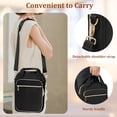thumbnail image 6 of Padded Bible Book Bag with Adjustable Crossbody Strap, Multiple Pockets for Storage of Books, Tablet, Stationery, Perfect for Church, Travel, Gifts ,Black, 6 of 6