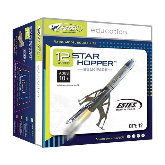 Estes Star Hopper Bulk 12 Pack Beginner EST1721 Educational Bulk Rocket Kits