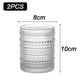 thumbnail image 2 of Juego de 2 vasos para beber de cristal vintage, vasos de vidrio con forma de tachuela de 12 oz, vaso de agua transparente con relieve, para cerveza, cócteles y whisky, 2 of 5