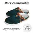 thumbnail image 6 of KLL Koi Pond Lilies Pattern Adult Unisex Cozy Slippers,Fuzzy Slip-on Slippers TPR Sole Slippers Comfort Plush Home Footwear for Indoor & Outdoor-46/47, 6 of 7