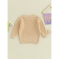 thumbnail image 5 of Musuos Baby Girl Casual Sweaters 3 6 9 12 18M Cute Long Sleeve Letter Embroidery Knit Pullover Infant Tops, 5 of 10