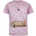 thumbnail image 1 of Simple Things Kitty Cat Playtoy Full Mens T Shirt Pinwheel Pink Tie Dye MD, 1 of 1