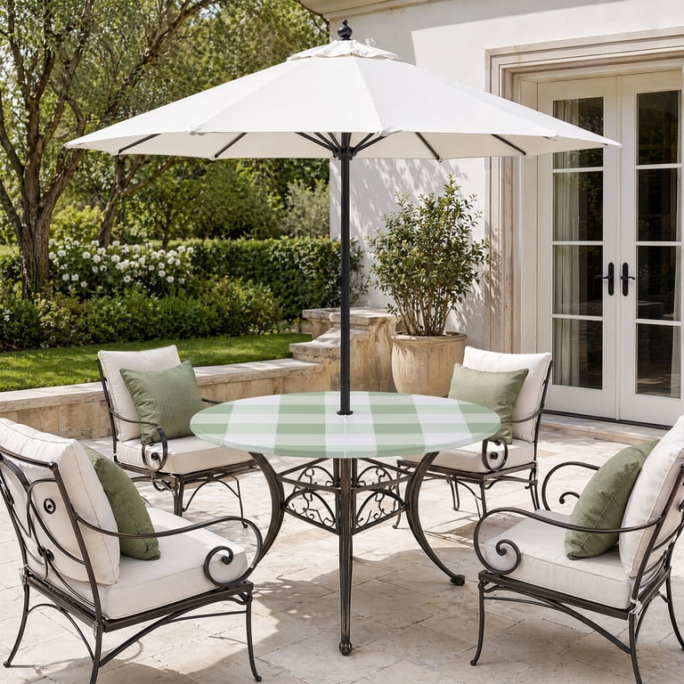 buffalo check patio umbrella Lyon Stay dry and show your support for your favorite team at any outdoor event or game with this large golf umbrella Sonoma Buffalo Check 9ft Crank