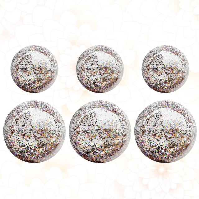 FUTUREORYY 6 Pcs Balles de Sport Gonflables Sûres PVC Couleurs Assorties Jouet Rond pour Enfants Jeu Intérieur