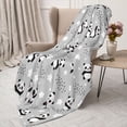 thumbnail image 3 of Rateoe Pandas Between Clouds and Stars Pattern Flannel Throw Blanket, Ultra-soft Blanket for Bed, Couch, Car, Hypoallergenic Anti-pilling blanket-40"x30"(Vertical), 3 of 6