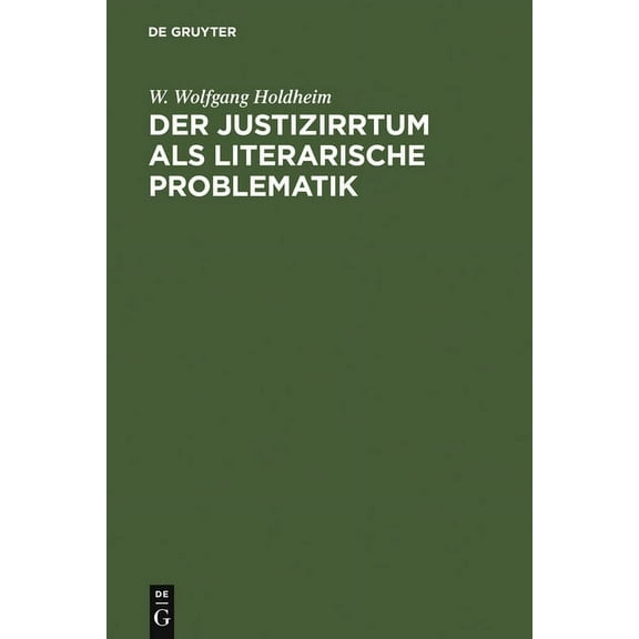 Der Justizirrtum als literarische Problematik, (Hardcover)