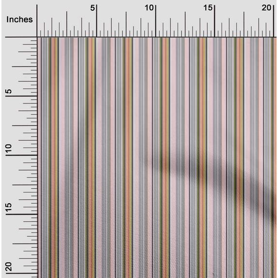 oneOone Georgette Viscose Fabric Multicolor Stripe Fabric Prints By Yard 42 Inch Wide