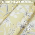 thumbnail image 6 of Light Yellow Valance for Blinds, Floral Printed Velvet Small Window Drape for Living Room, W 52 x L 18 Inches Rod Pocket Window Treatment for Laundry Room, 1 Panel, 6 of 6