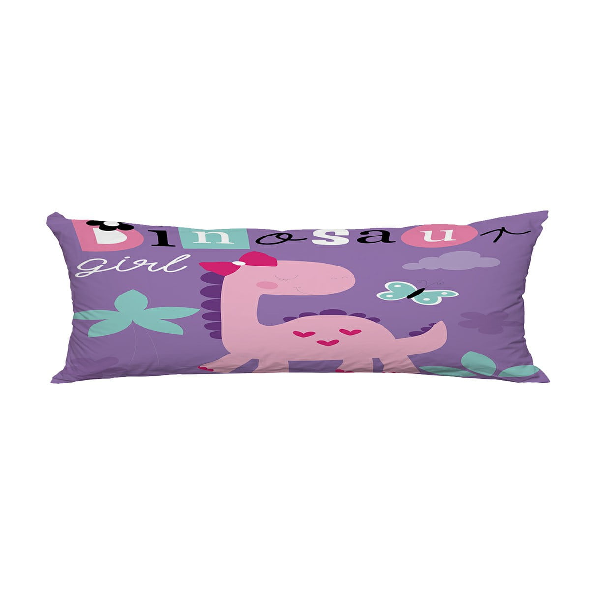 ABPHQTO Cute Dinosaur Girl Body Pillow Covers Pillow Case Protector