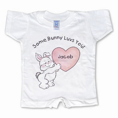 Personalized Some Bunny Loves Me T-Shirt Romper
