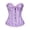 Light Purple, variant on Europe And US Lace Corset Shapewear With Glue Bone And Strap For And Style,Color:Light Purple