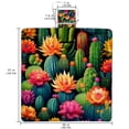 thumbnail image 2 of Cactus Canvas Picnic Mat Waterproof and Portable for Outdoor Activities - Large Size and Easy to Clean - Durable and Stylish Design with Carrying Handle, 2 of 6