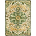 thumbnail image 5 of Wonnitar 4'x6' Bohemian Floral Medallion Area Rug,Oriental Distressed Bedroom Rug Country Vintage Faux Wool Indoor Throw Mat Non-Slip Washable Low-Pile Carpet for Bathroom Living Kitchen Laundry Room, 5 of 7