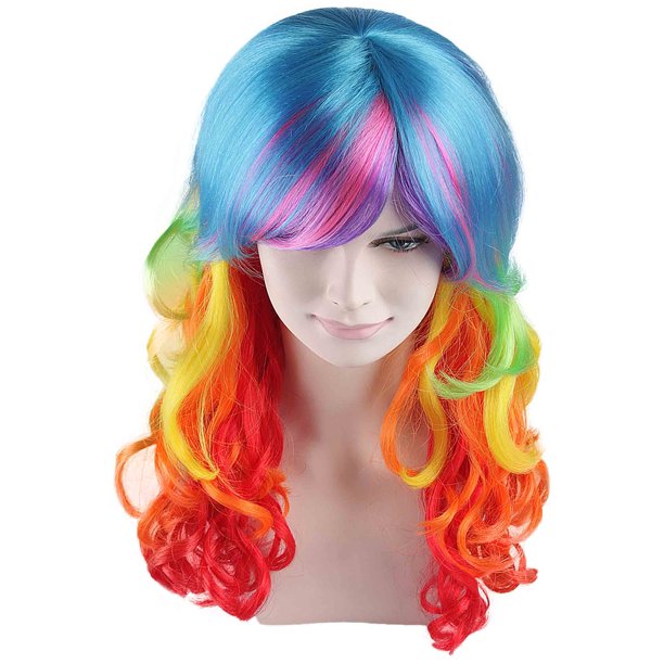 Rainbow Dash Wig | Multicolor Character Cosplay Halloween  display picture 1