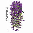 thumbnail image 2 of PPgejGEK 5PC Simulated Rose Artificial Flower Wall Hanging for Living Room Decor - 75cm Length Vines Plastic Wrapping Plants Wedding Ceiling Decoration, 2 of 2