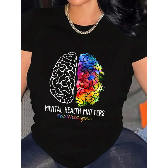 End The Stigma Mental Health Matters Mental Health Awareness T-Shirt
