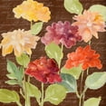 thumbnail image 2 of Loreth, Lanie 20x20 Gold Ornate Wood Framed with Double Matting Museum Art Print Titled - Fragrant Garden on Brown I, 2 of 4