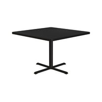 Correll 36" Square Commercial Wood top Cafe and Breakroom Table in Black Granite