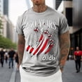thumbnail image 4 of KHONTS 250years Patriot Tshirts for Men USA Flag Printed Independence Day 250th Anniversary Tops Short Sleeve Crew Neck Tees Light Gray XL, 4 of 5