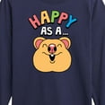 thumbnail image 3 of Instant Message - Happy As A Quokka - Toddler & Youth Long Sleeve Graphic T-Shirt, 3 of 6