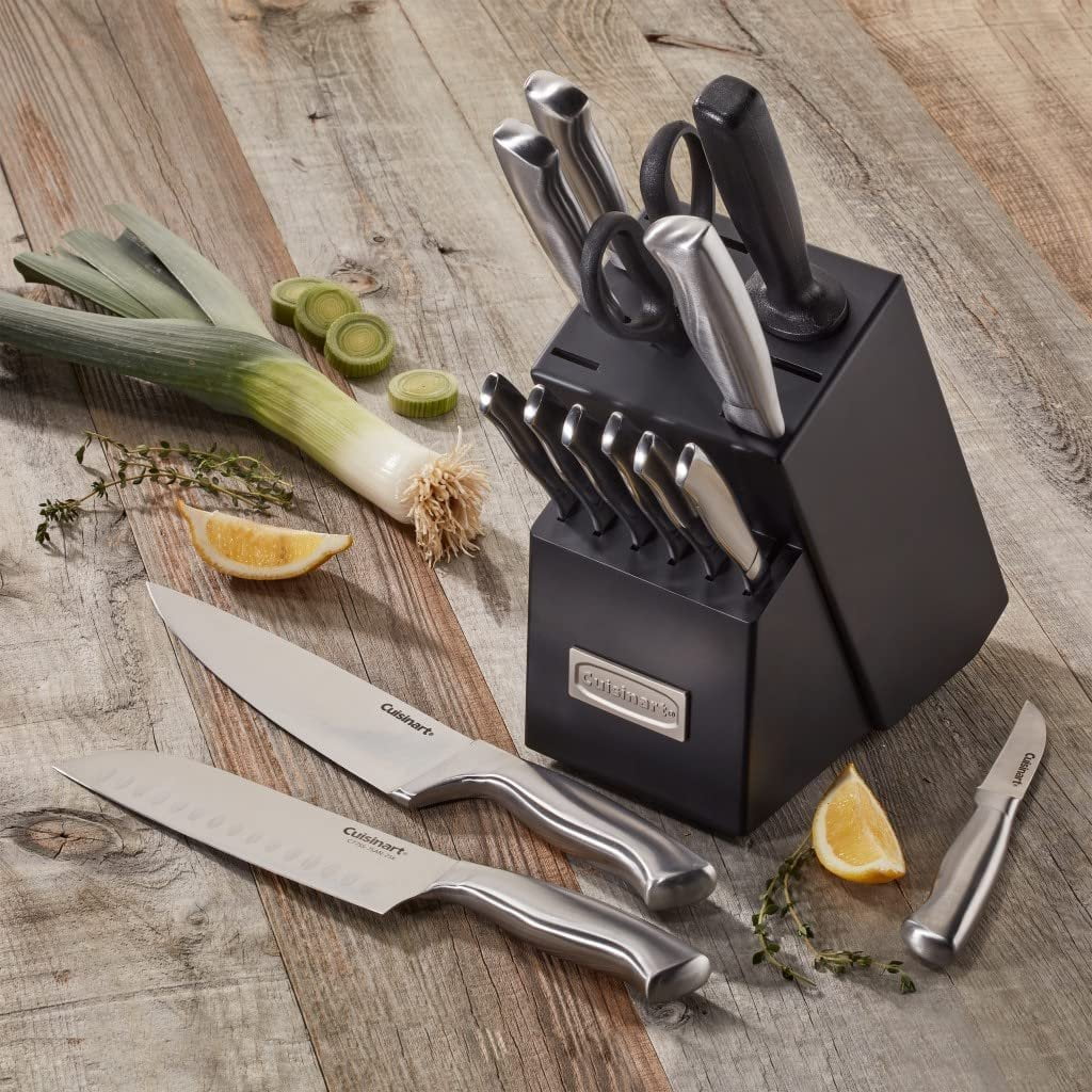 cuisinart 15pc stainless steel knife block set