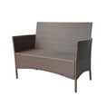 thumbnail image 6 of Conor 4PC Steel Esprsso Resin Wicker Patio Conversation Set with Tan cushion, 6 of 9