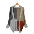 thumbnail image 4 of Pntutb Moda Mujer Otoño Invierno Contraste Color Cárdigan Manga Larga Suéter Cárdigan Chaqueta tops Rollbacks Pntutb Pntutb-3966, 4 of 6