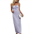 thumbnail image 2 of Diconna Robe à Bretelles Spaghetti pour Femmes, Robe Longue à Fleurs Froncées pour Cocktail, Plage, Mode Urbaine, Vêtements d'Été, 2 of 7