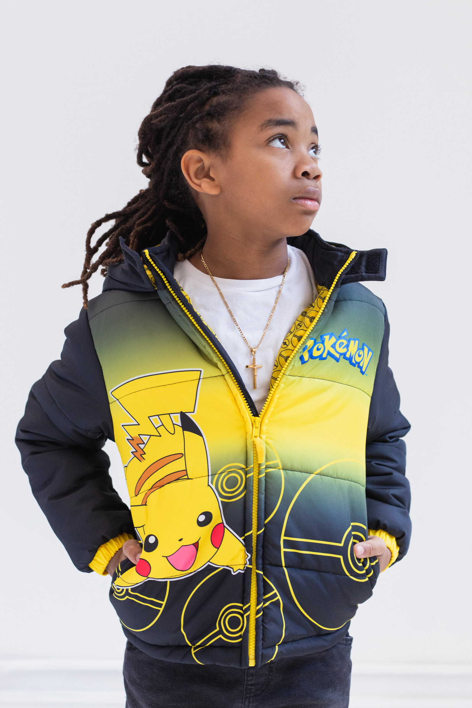 Pokémon Pikachu Boys Puffer Jacket with Hood photo 3