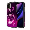 thumbnail image 3 of Apple iPhone 12 Pro Max Case with [Tempered Glass Screen Protector] Girls Women Dual Layer Heavy Duty - Hot Pink Heart, 3 of 6