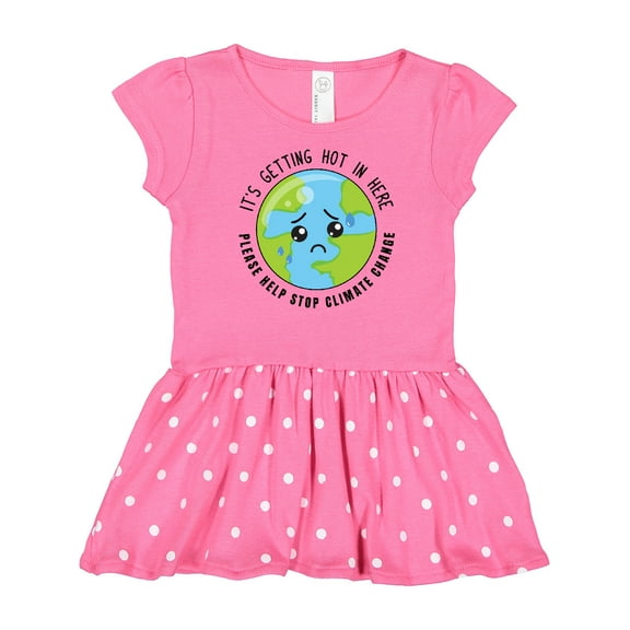 Inktastic Climate Change It's Getting Hot in Here Sad Planet Earth Gift Baby Girl Dress