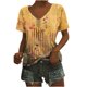 thumbnail image 2 of Fiudx Tops para Mujer Camiseta Holgada Estampada con Cuello En V y Manga Corta para Mujer, 2 of 5