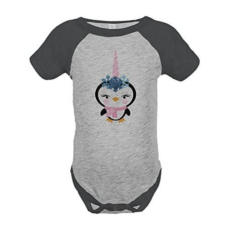 

7 ate 9 Apparel Girl s Penguin Unicorn Grey Onepiece