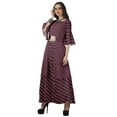 thumbnail image 4 of Moomaya Printed High Low Crop Top Kurti Palazzo Set Ethnic Indian Clothing Set For Womens, 4 of 9